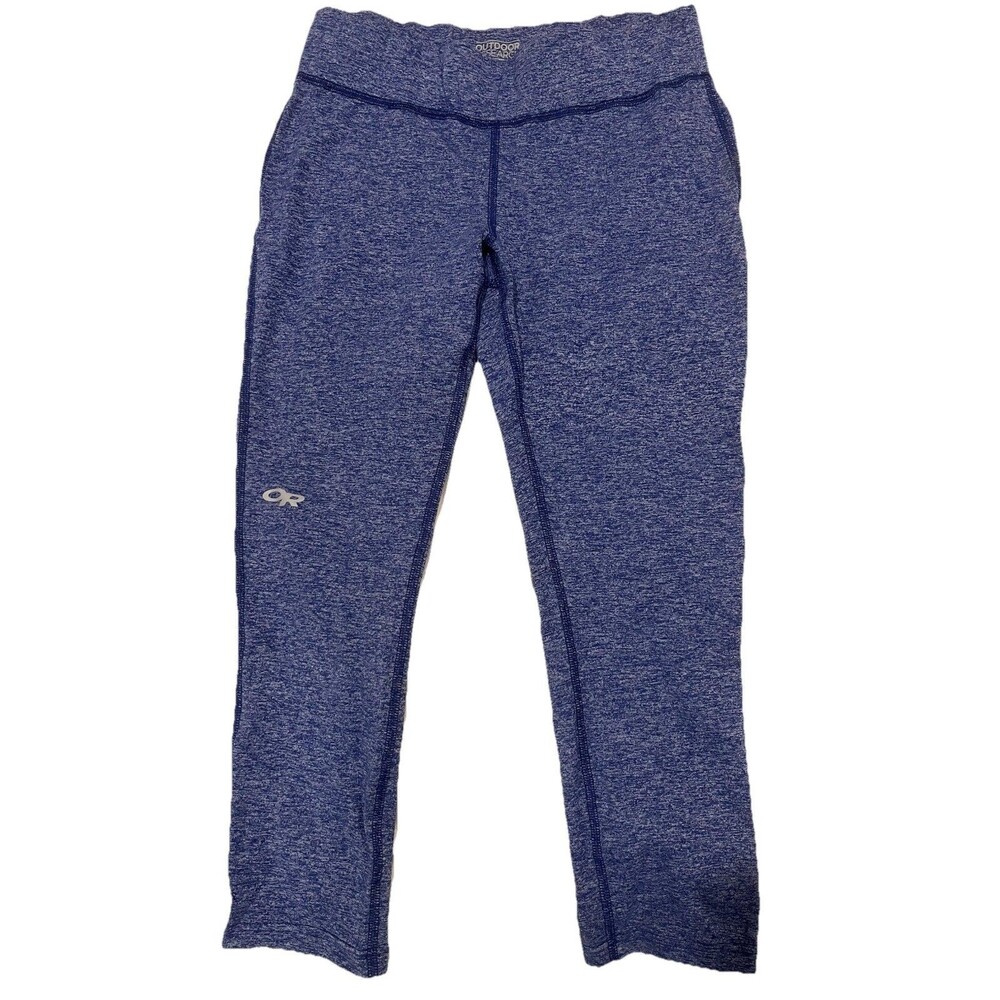 NWOT Outdoor Research Essential Women’s Cropped Blue Heather Tights Running Sz M